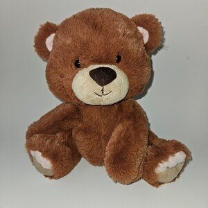 Aurora Lil Benny Brown Teddy Bear Plush Pink Feet 9.5" Stuffed Animal Toy SOFT